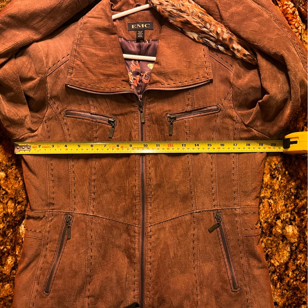 EMC Suede Leather Fully Lined Jacket - Picture 13 of 14